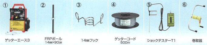 ゲッターエース3イノシシ用電気柵