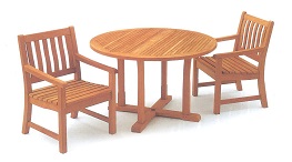 木製テーブル、チェアー