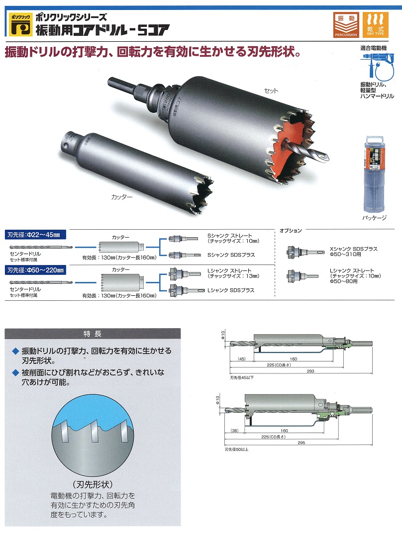 ミヤナガ PCSW80R 振動用 Sコア/ポリ SDS 80X130-www.malaikagroup.com