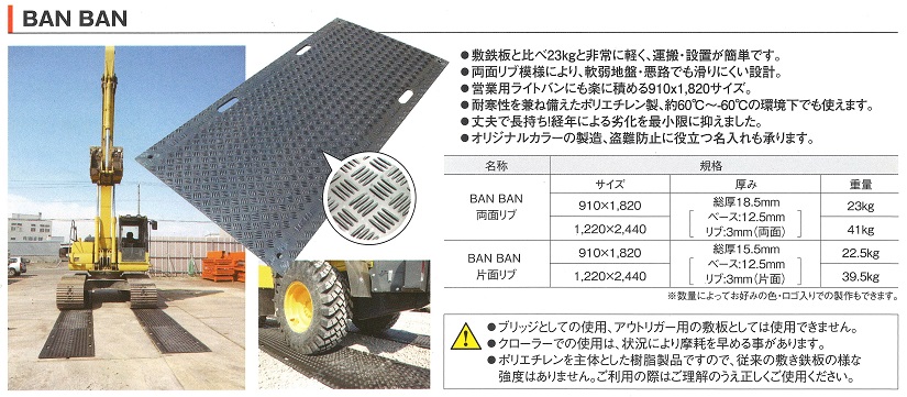 樹脂製敷鉄板 吉川商工