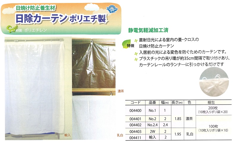 養生カーテン クレープ紙　2000×2000mm（10枚）日焼け防止カーテン 日除けカーテン