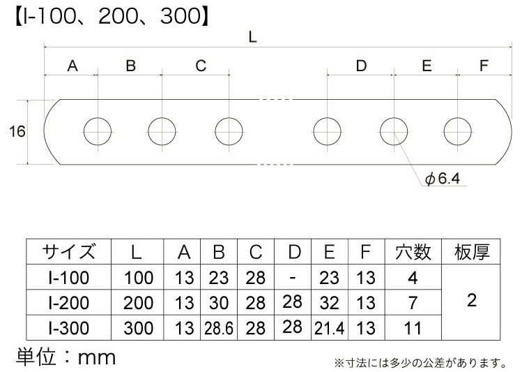 I-100,I-200,I-300寸法図