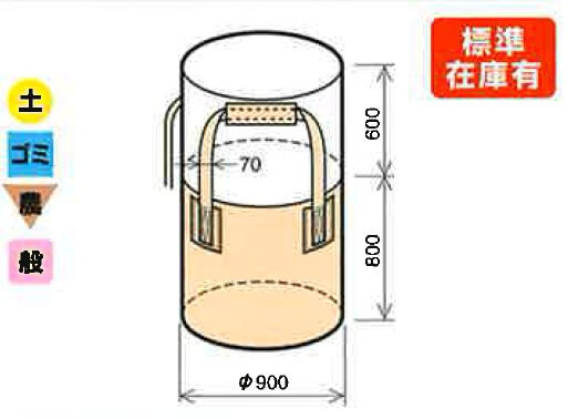 コンテナバック丸型０．５(kr-1-0.5)フタ付最高級品