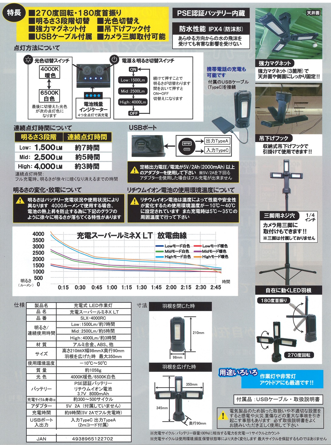 充電スーパールミネXLTカタログ