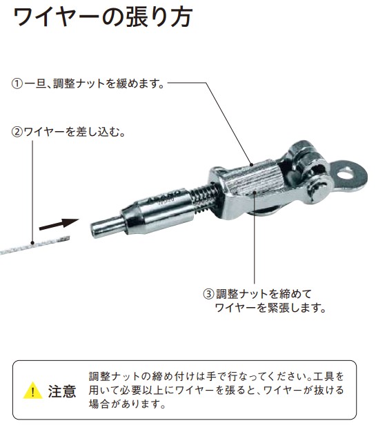 ワイヤーの張り方