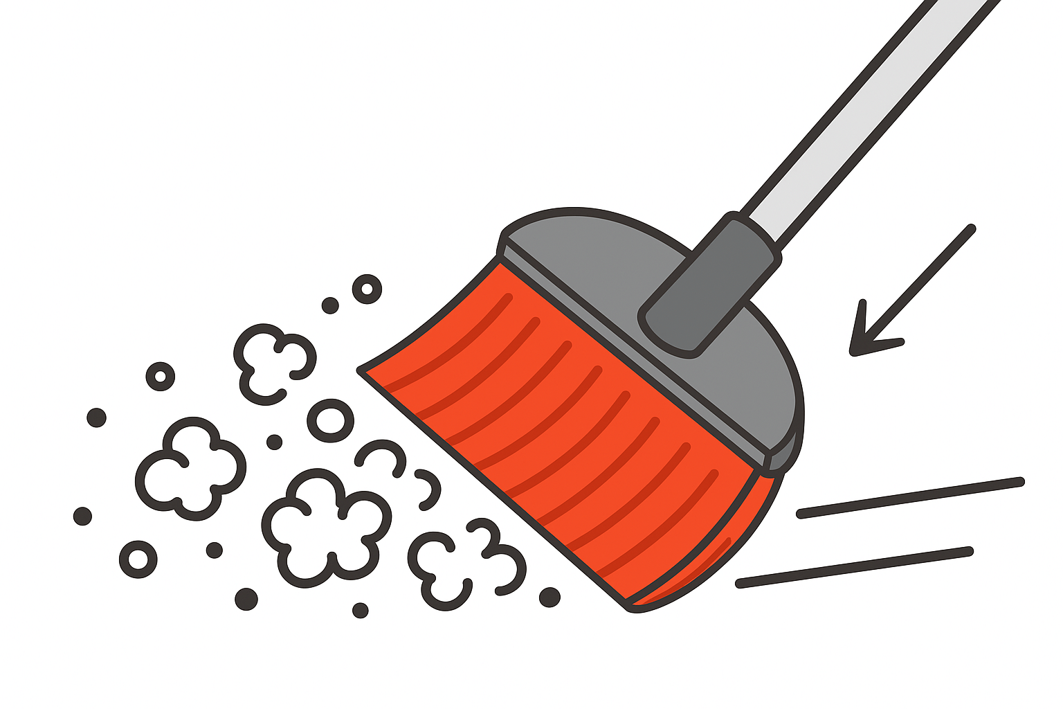 引き掃きイラスト