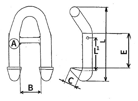鉄板吊り用フック（ヤーク）