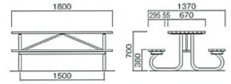HB-1508GNの寸法図