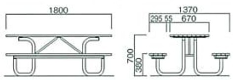 RB-1508Kの寸法図