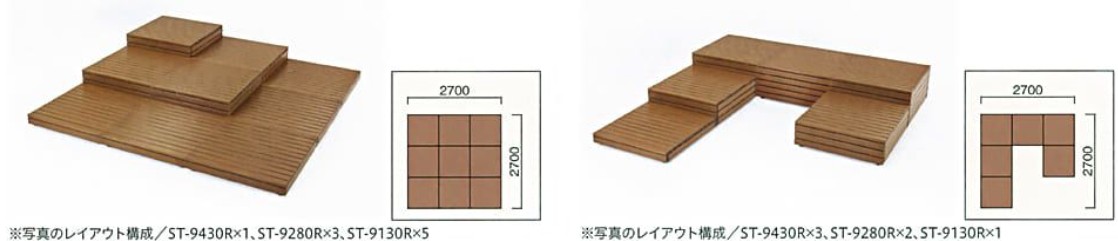 STシリーズブロック型ベンチの使用イメージ１